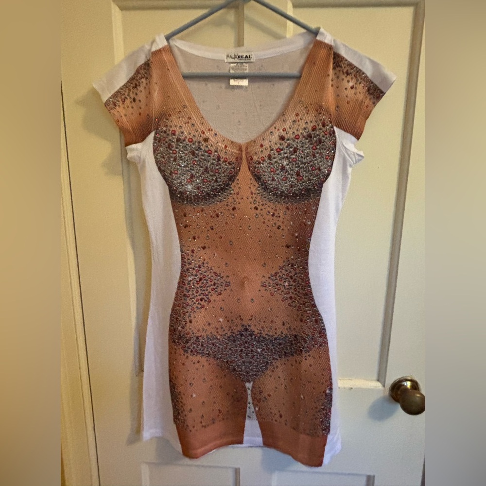Y2K bling bikini dress